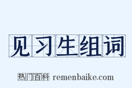 见习生组词是什么意思的图片